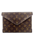 LOUIS VUITTON Kirigami Pochette Large Monogram Canvas Clutch Brown