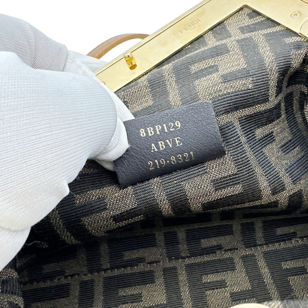 FENDI First Small Nappa Leather Shoulder Bag Brown