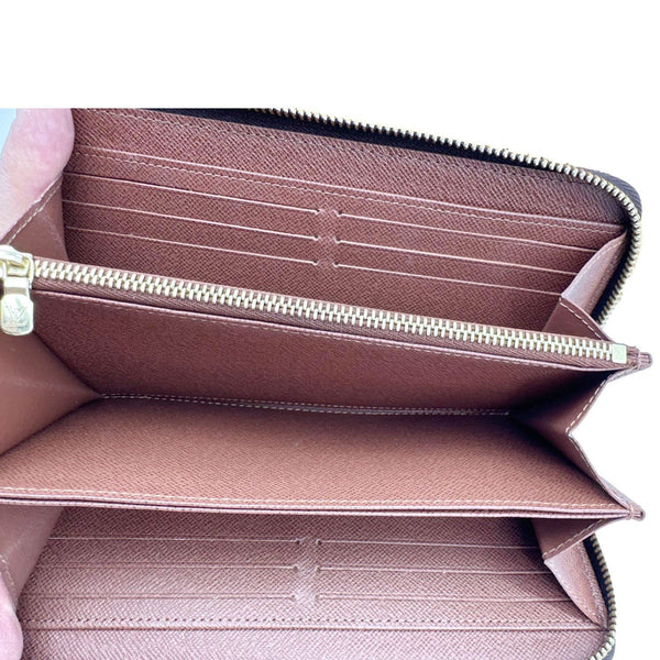 LOUIS VUITTON Monogram Canvas Zippy Wallet Brown