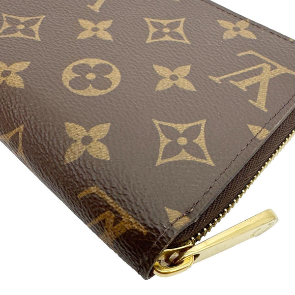 LOUIS VUITTON Monogram Canvas Zippy Wallet Brown