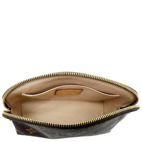 LOUIS VUITTON Monogram Canvas Cosmetic Pouch Brown