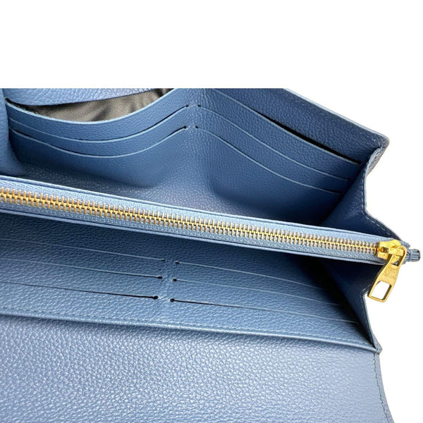 LOUIS VUITTON Sarah Monogram Empreinte Leather Wallet Beige