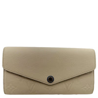 LOUIS VUITTON Sarah Monogram Empreinte Leather Wallet Beige