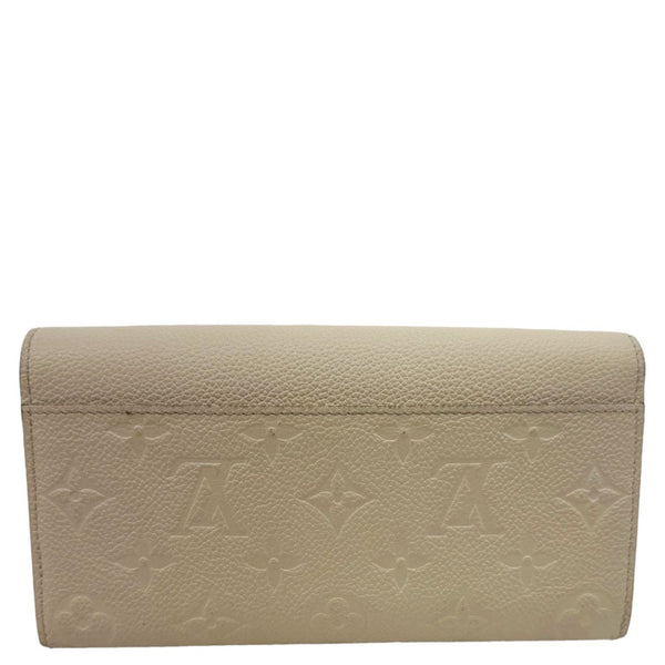 LOUIS VUITTON Sarah Monogram Empreinte Leather Wallet Beige