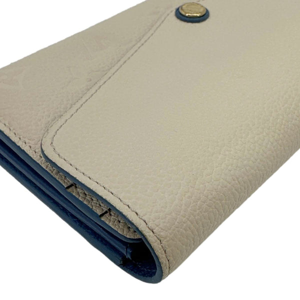 LOUIS VUITTON Sarah Monogram Empreinte Leather Wallet Beige