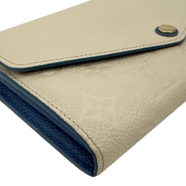 LOUIS VUITTON Sarah Monogram Empreinte Leather Wallet Beige