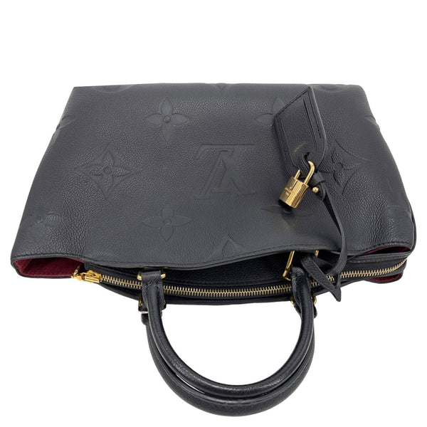 LOUIS VUITTON Petit Palais Monogram Empreinte Leather Shoulder Bag Black