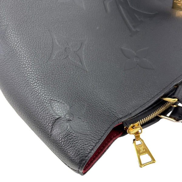 LOUIS VUITTON Petit Palais Monogram Empreinte Leather Shoulder Bag Black