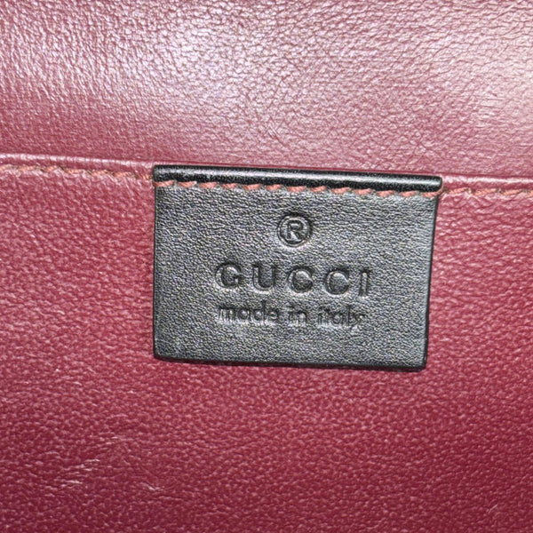 GUCCI Sylvie 1969 Mini Patent Leather Top Handle Shoulder Bag Black 589479