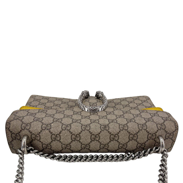 GUCCI Dionysus Small GG Supreme Canvas Shoulder Bag Yellow 400249