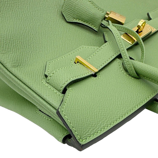 HERMES Birkin 30 Epsom Leather Tote Bag Green
