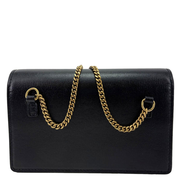 YVES SAINT LAURENT Monogram Sunset Mini Leather Crossbody Bag Black