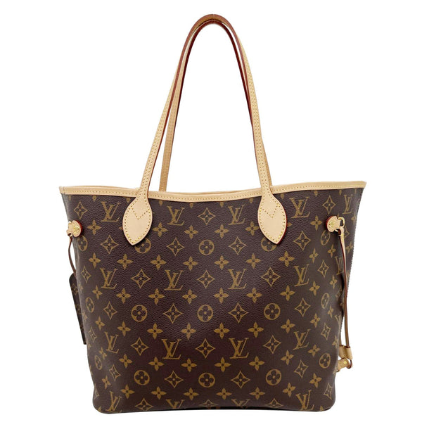 LOUIS VUITTON Neverfull MM NM Monogram Canvas Tote Bag Brown