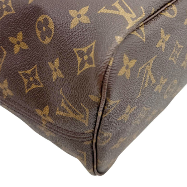 LOUIS VUITTON Neverfull MM NM Monogram Canvas Tote Bag Brown