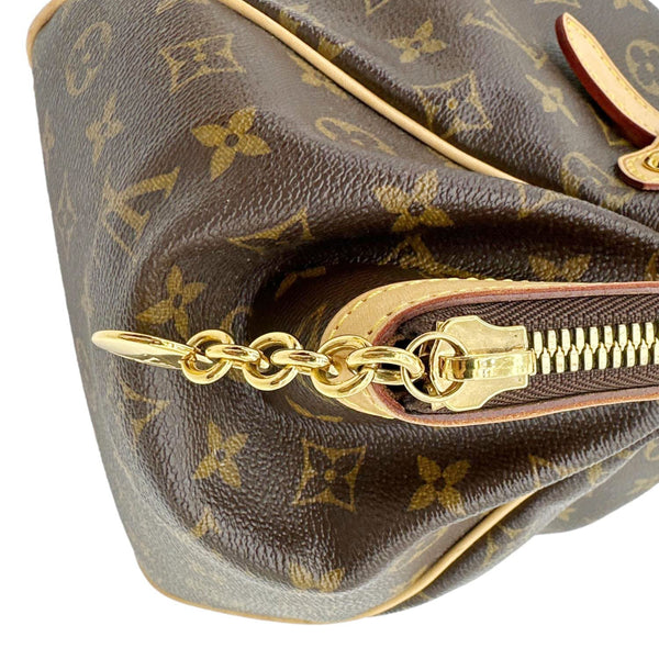 LOUIS VUITTON Tivoli GM Monogram Canvas Satchel Bag Brown