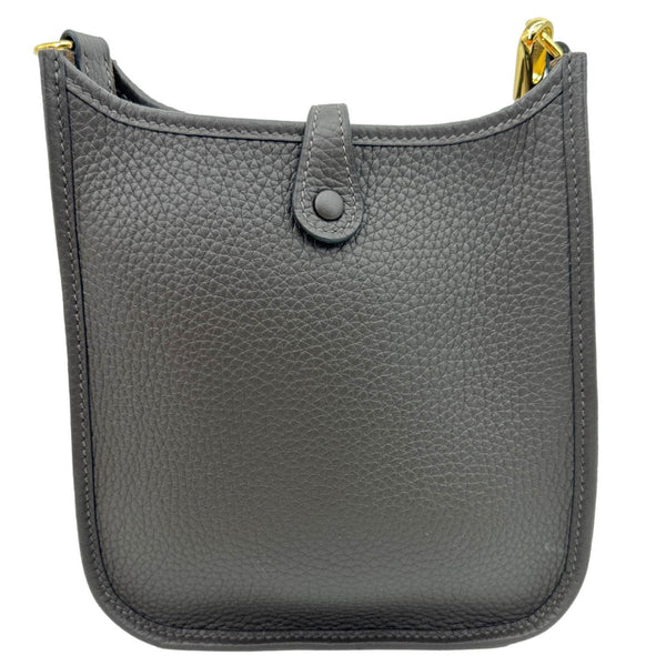 HERMES Evelyne TPM 16 Amazone Clemence Leather Crossbody Bag Dark Brown