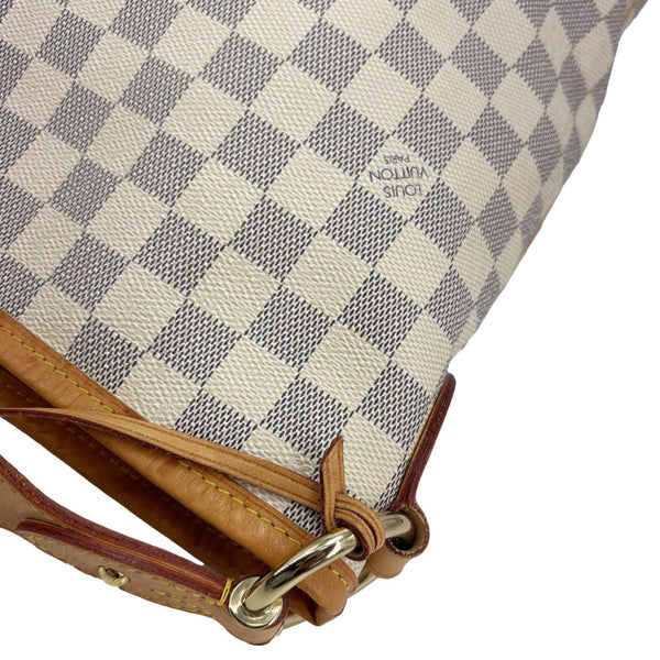 LOUIS VUITTON Delightful Damier Azur Hobo Shoulder Bag White