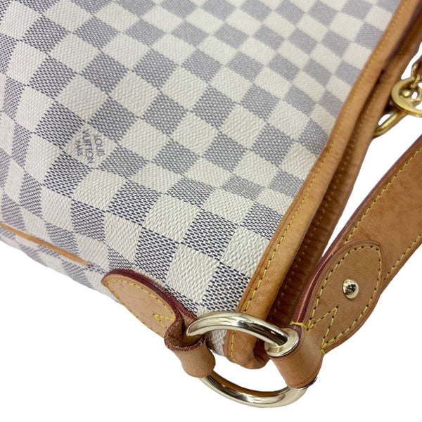 LOUIS VUITTON Delightful Damier Azur Hobo Shoulder Bag White