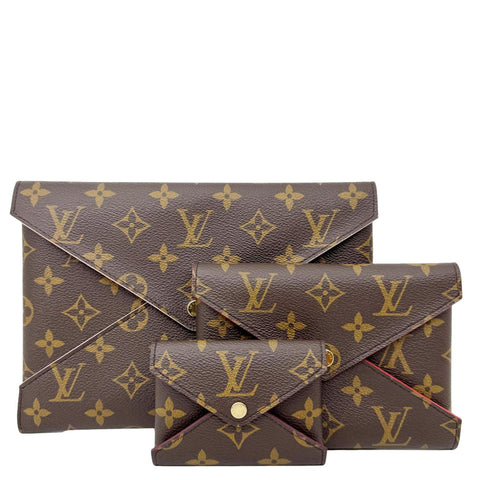 LOUIS VUITTON Kirigami Monogram Canvas Pochette Set Brown