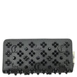 CHRISTIAN LOUBOUTIN Panettone Spiked Calf Leather Zip Around Wallet Black