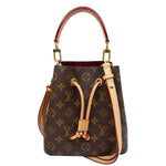 LOUIS VUITTON Neonoe BB Monogram Canvas Bucket Bag Brown