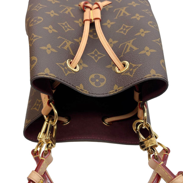 LOUIS VUITTON Neonoe BB Monogram Canvas Bucket Bag Brown