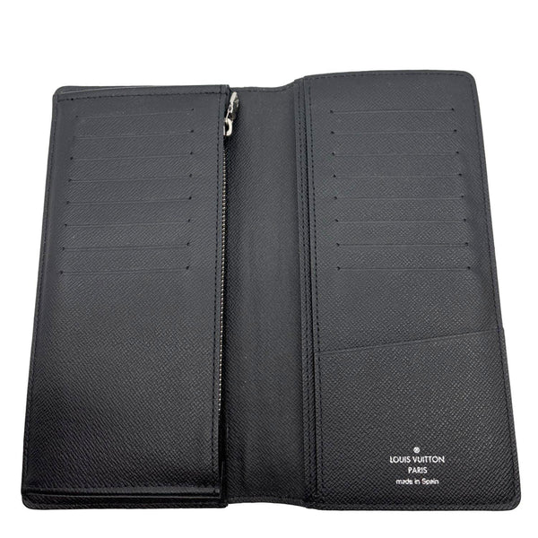 LOUIS VUITTON Brazza Monogram Eclipse Bifold Long Wallet Black