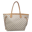 LOUIS VUITTON Neverfull MM Damier Azur Tote Bag White