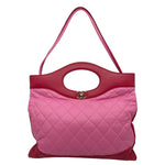 CHANEL Large 31 Shopping Calfskin Leather Shoulder Bag Pink