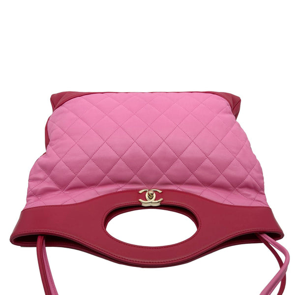 CHANEL Large 31 Shopping Calfskin Leather Shoulder Bag Pink