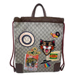 GUCCI Courrier Drawstring GG Supreme Canvas Backpack Beige 473872