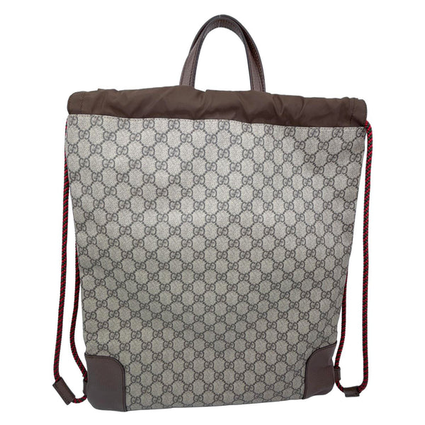 GUCCI Courrier Drawstring GG Supreme Canvas Backpack Beige 473872
