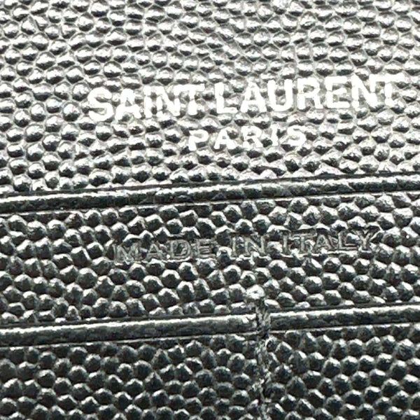 YVES SAINT LAURENT Cassandra Matelasse Grain De Poudre Chain Wallet Black