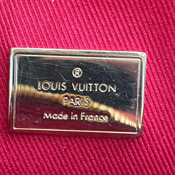 LOUIS VUITTON Alma BB Monogram Vernis Satchel Bag Red