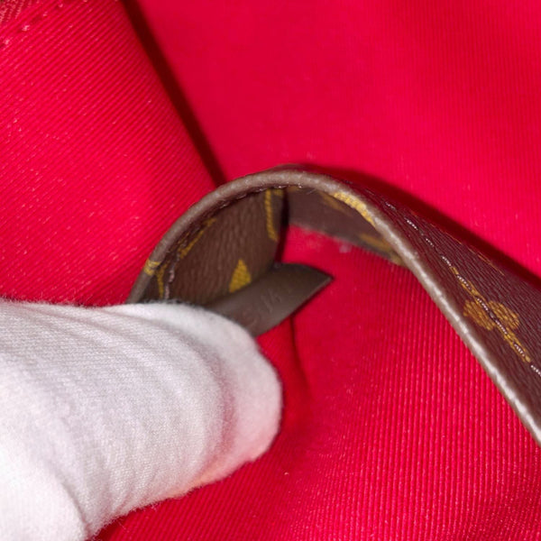 LOUIS VUITTON Alma BB Monogram Vernis Satchel Bag Red
