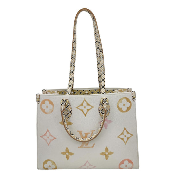 LOUIS VUITTON By the Pool OnTheGo MM Monogram Coated Canvas Tote Bag White