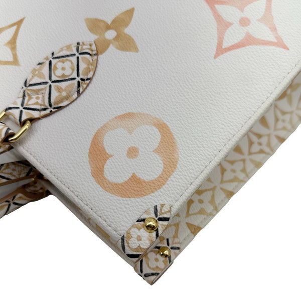 LOUIS VUITTON By the Pool OnTheGo MM Monogram Coated Canvas Tote Bag White