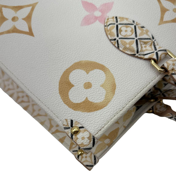 LOUIS VUITTON By the Pool OnTheGo MM Monogram Coated Canvas Tote Bag White