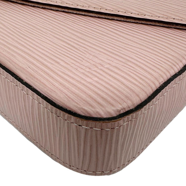 LOUIS VUITTON Felicie Pochette Epi Leather Crossbody Bag Pink