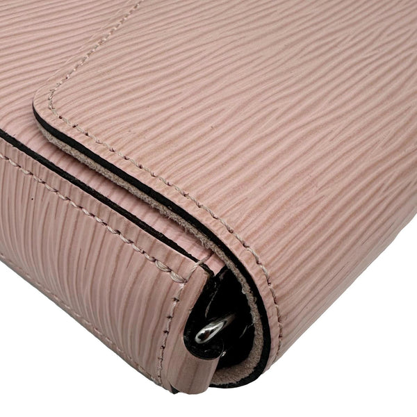 LOUIS VUITTON Felicie Pochette Epi Leather Crossbody Bag Pink