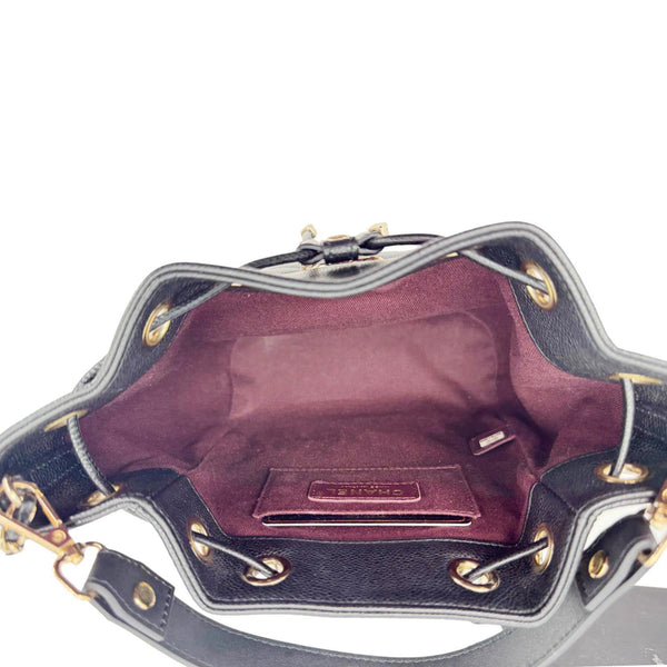 CHANEL Business Affinity Caviar Quilted Leather Drawstring Bucket Bag Black