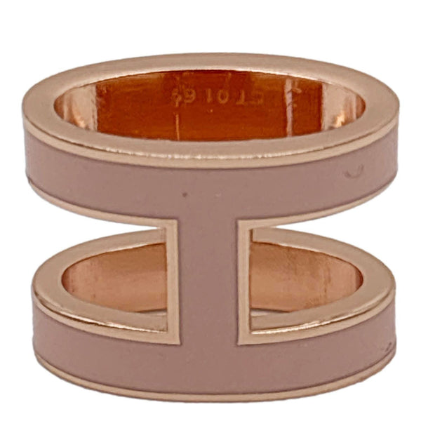 HERMES Pop H Metal Pendant Necklace Rose Dragee