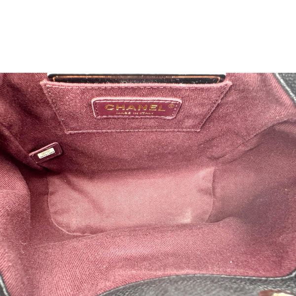 CHANEL Business Affinity Caviar Quilted Leather Drawstring Bucket Bag Black