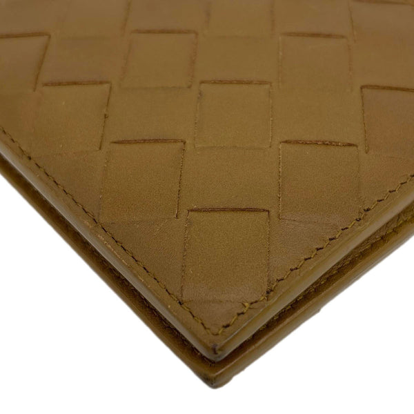 BOTTEGA VENETA Intrecciato Leather Bifold Wallet Brown