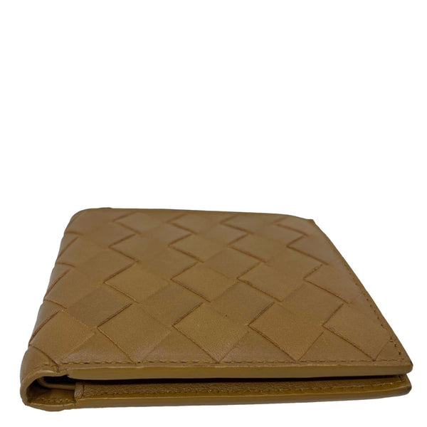 BOTTEGA VENETA Intrecciato Leather Bifold Wallet Brown
