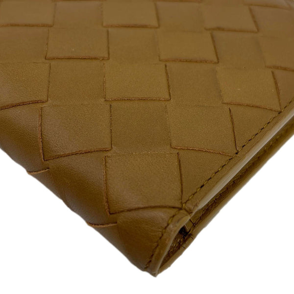 BOTTEGA VENETA Intrecciato Leather Bifold Wallet Brown