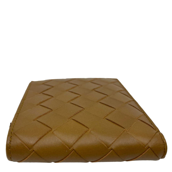 BOTTEGA VENETA Intrecciato Leather Bifold Wallet Brown