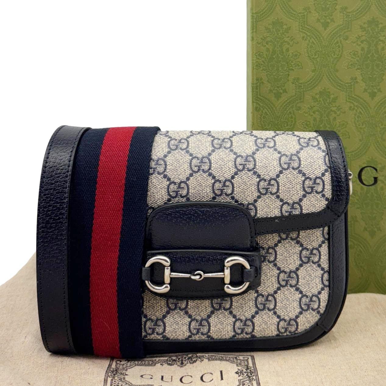 GUCCI Horsebit 1955 Flap Mini Dollar GG Supreme Canvas GUCCI Horsebit 1955 Flap Mini Dollar GG Supreme Canvas