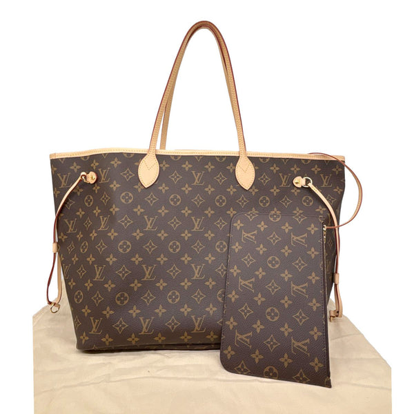 LOUIS VUITTON Neverfull GM Monogram Canvas Tote Bag Brown