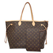 LOUIS VUITTON Neverfull GM Monogram Canvas Tote Bag Brown